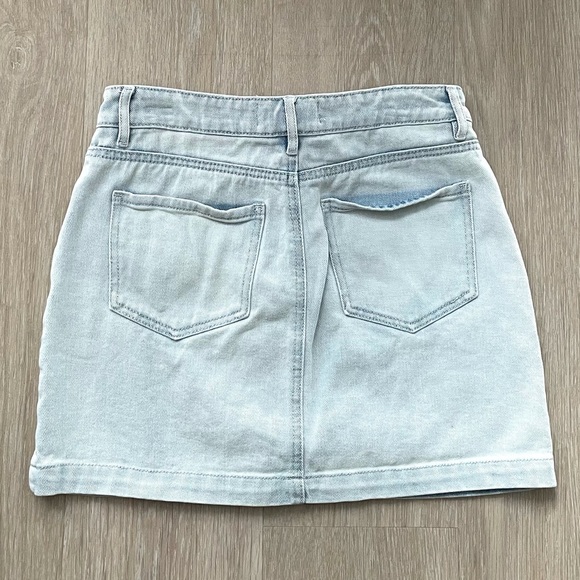 PacSun Lace-Up Light Wash Mini Jean Skirt - Picture 2 of 5